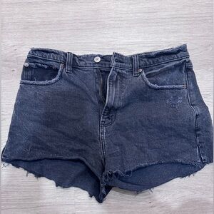 Abercrombie & Fitch Black High Rise Mom Shorts